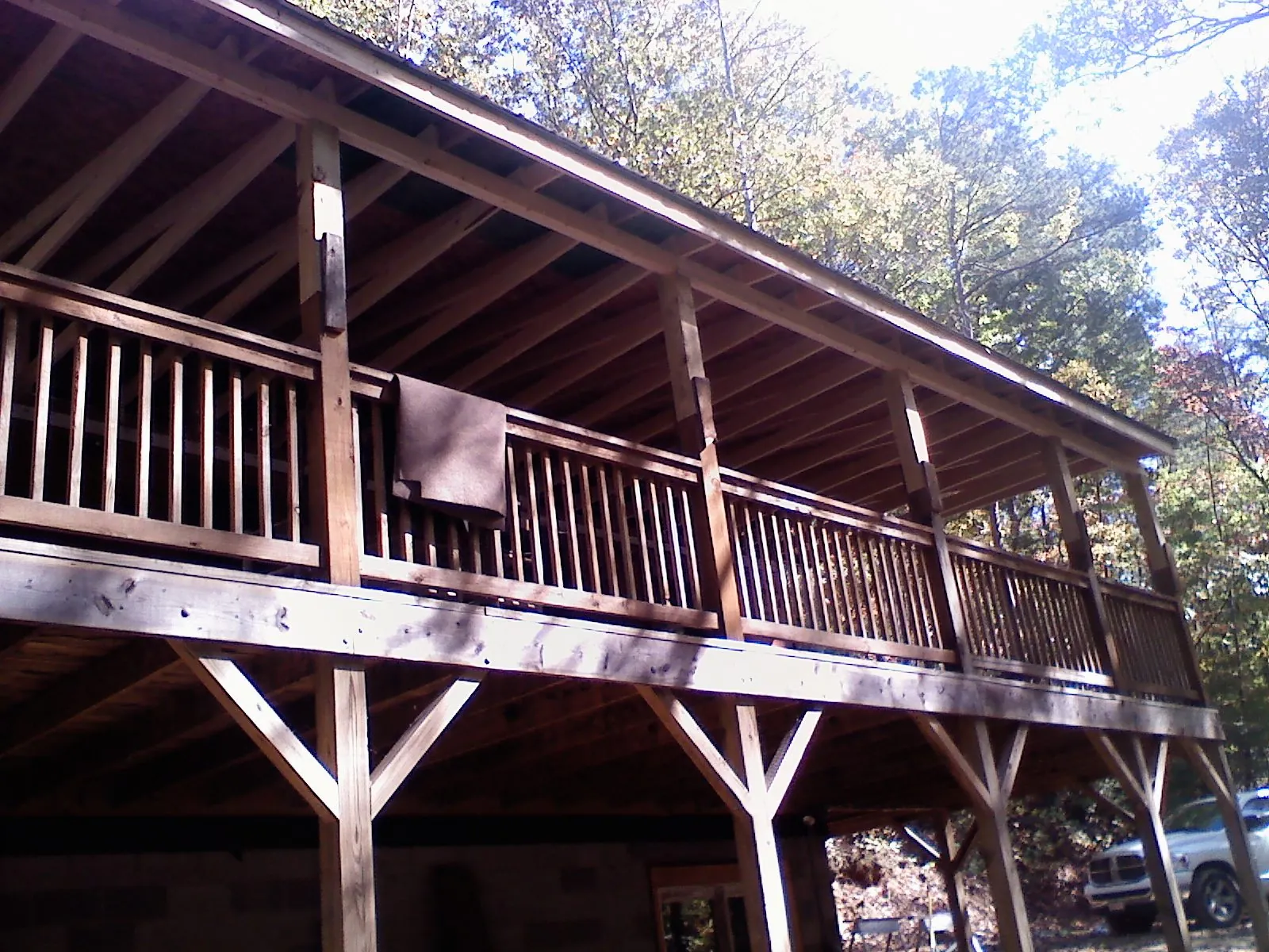 Timber framing under a new elevated porch and deck — Roof Leak Repair in Southbury by Roofing Brothers